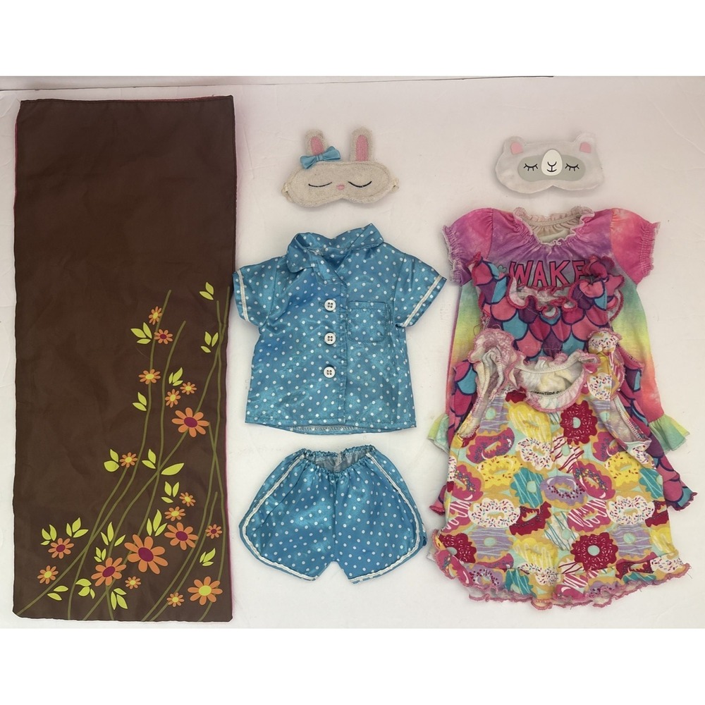 Our Generation Sleeping Bag & Pjs & Sleepover Accessories for 18" Dolls LOT